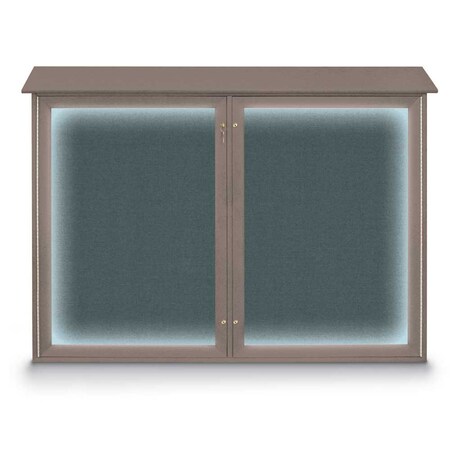 United Visual Products Open Faced Traditional Corkboard, 72x48" UV646A-BLACK-CINNABA